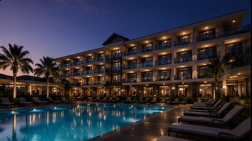 Luxury hotel with integrated smart systems